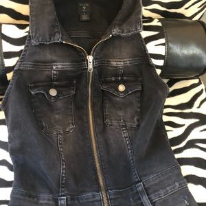 Guess denim black jumpsuit